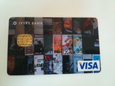 Jyske Bank let you put your own image on your bankcard. I chose record covers, natually.