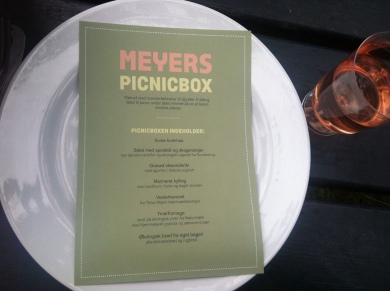 The picnic menu (in Danish, obvs)